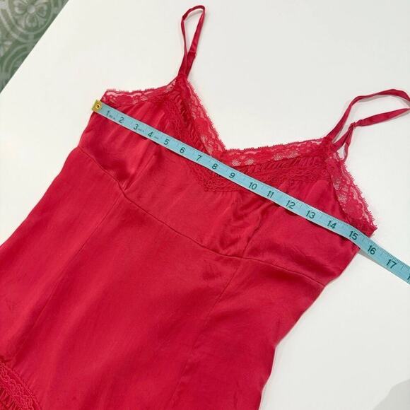 Vintage Y2K Tank Top Size XS Hot Pink 100% Silk Cami Girly Soft Girl Babydoll - Picture 12 of 16